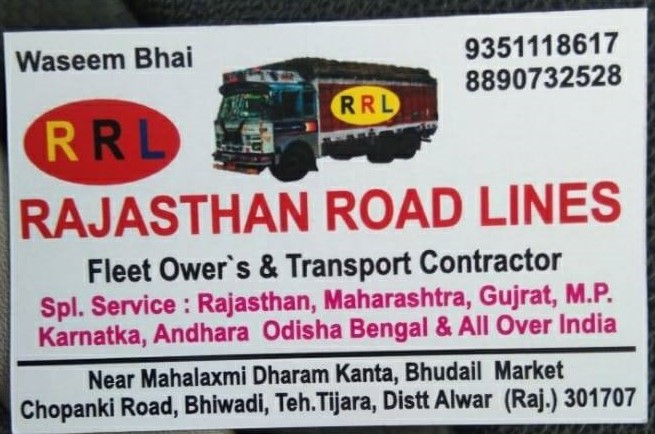 Truck Transport Services Bhiwadi Rajasthan